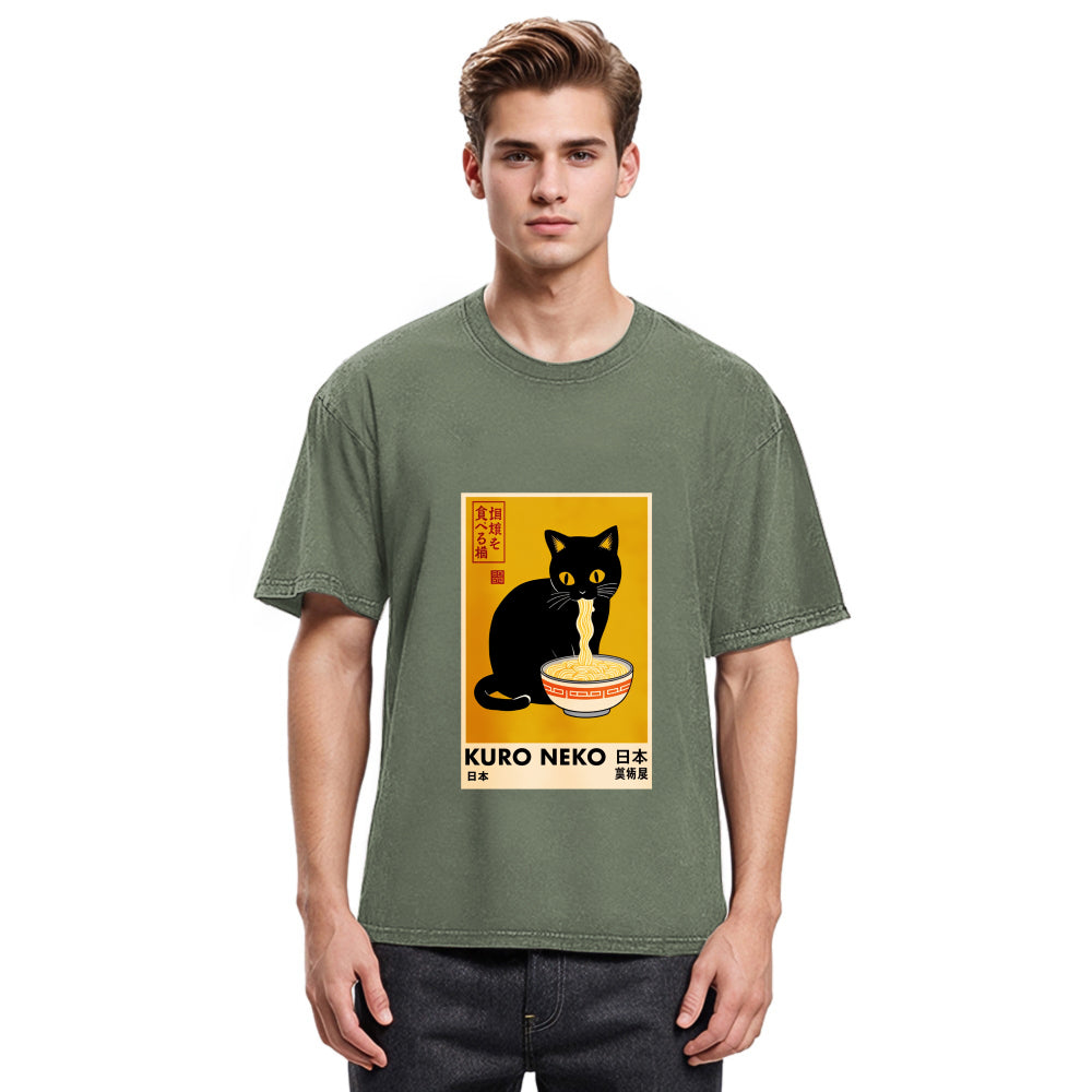 Tokyosol Kuro Neko Ramen Washed T-Shirt