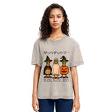 Tokyosol Funny Goose Halloween Washed T Shirt