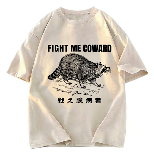 Tokyosol Fight Raccoon Japanese Washed T Shirt