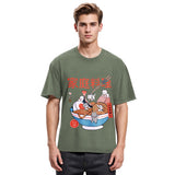 Tokyosol Ramen And Mini Cats Washed T Shirt