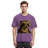 Tokyosol Smoking Raccon Washed T Shirt