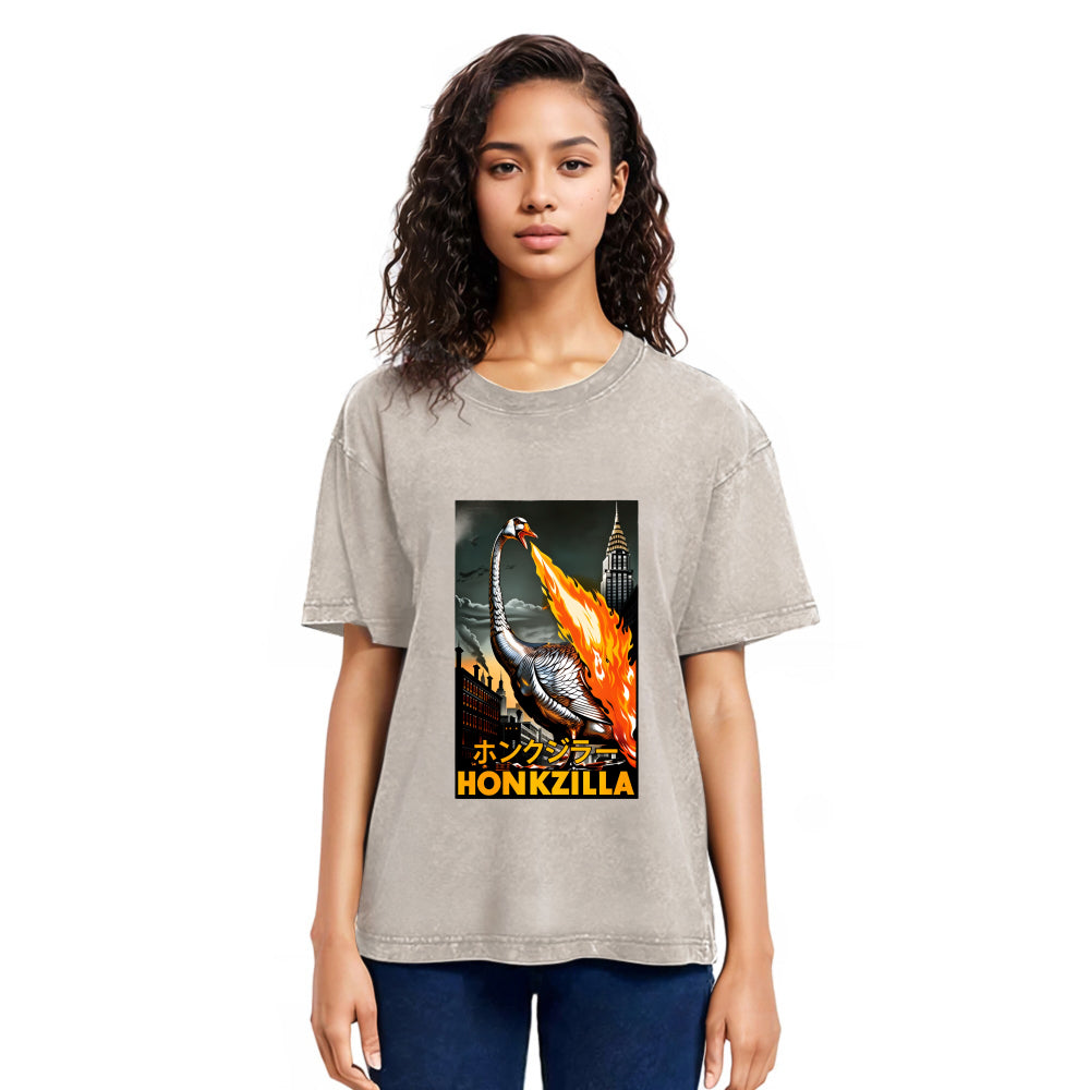 Tokyosol Honkzilla Goose Fleece Lined T Shirt