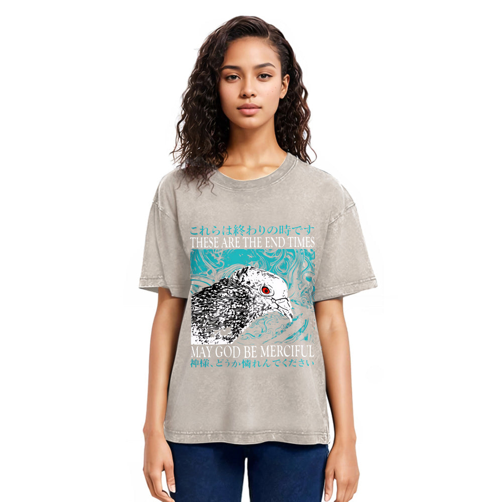 Tokyosol End Times Pigeon Vintage Washed T Shirt