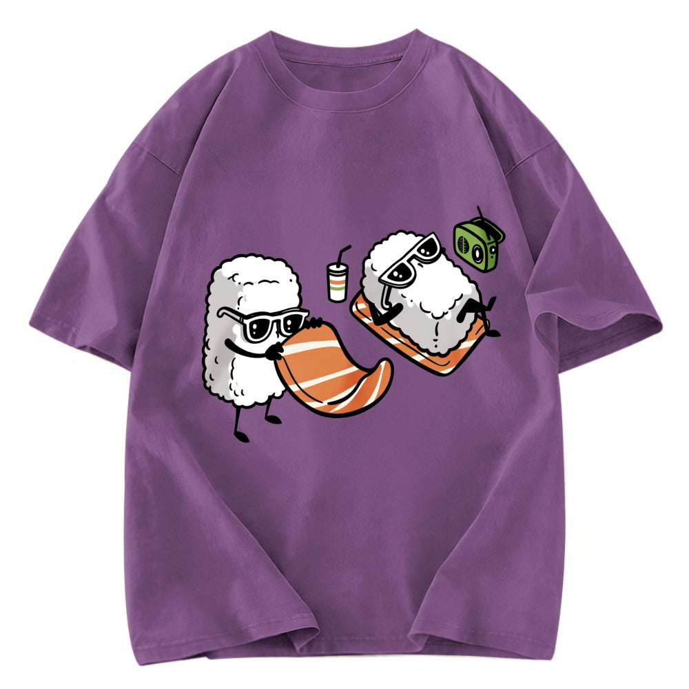 Tokyosol Sunbathing Sushi Washed T Shirt