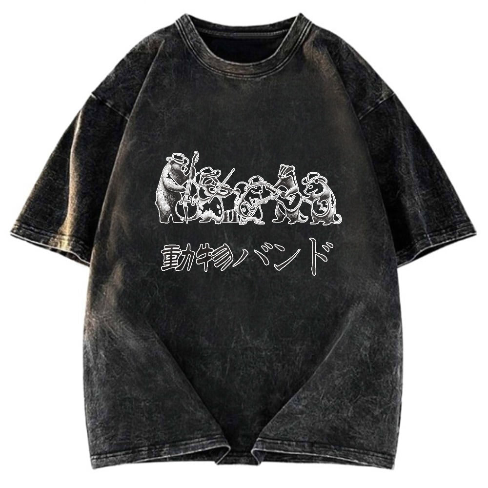 Tokyosol Animal Band Washed T Shirt