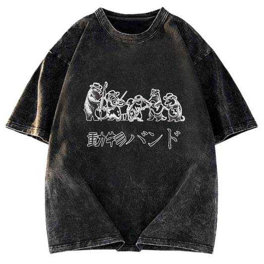 Tokyosol Animal Band Washed T Shirt