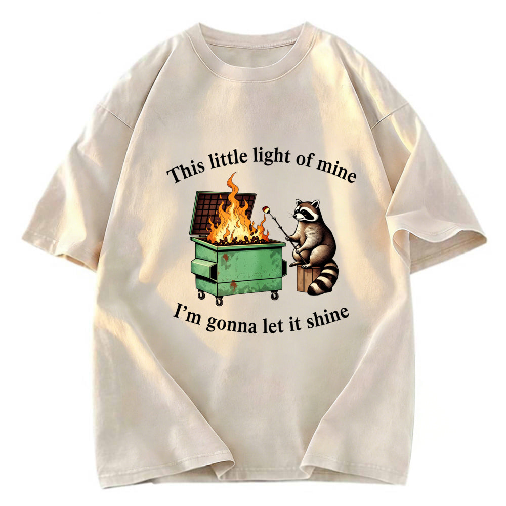 Tokyosol Dumpster Fire Raccoon Washed T Shirt