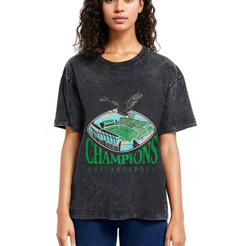 Tokyosol Philadelphia Eagles Champions Washed T Shirt