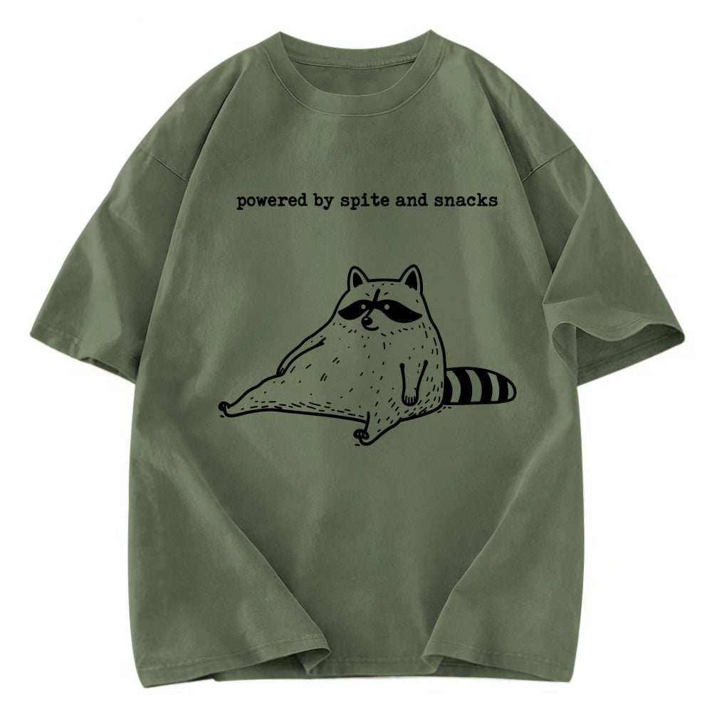 Tokyosol Powered By Spite And Snacks Funny Washed T Shirt