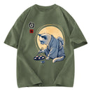 Tokyosol Cute Japanese Sushi Cat Washed T Shirt
