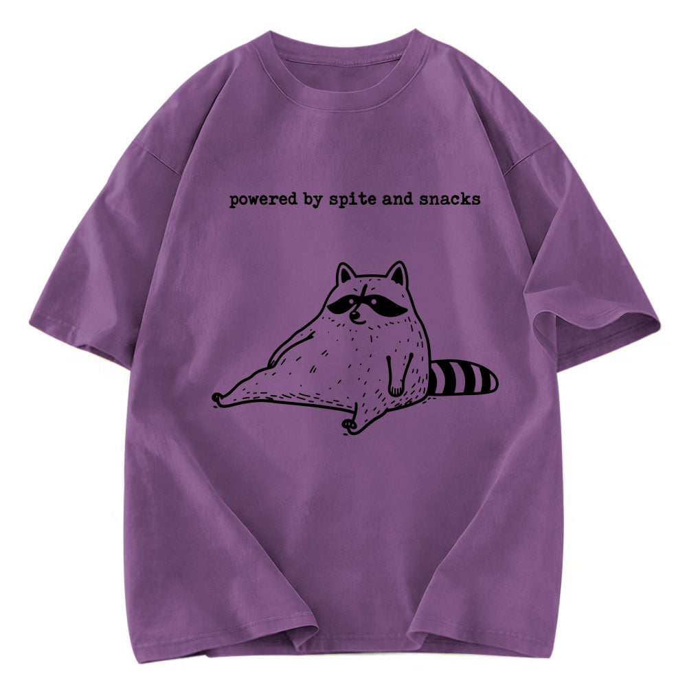 Tokyosol Powered By Spite And Snacks Funny Washed T Shirt
