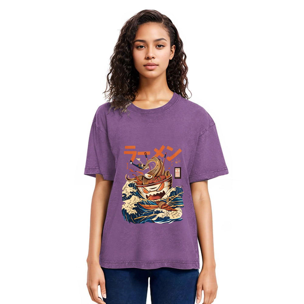 Tokyosol The Great Wave Ramen Yokai Washed T Shirt