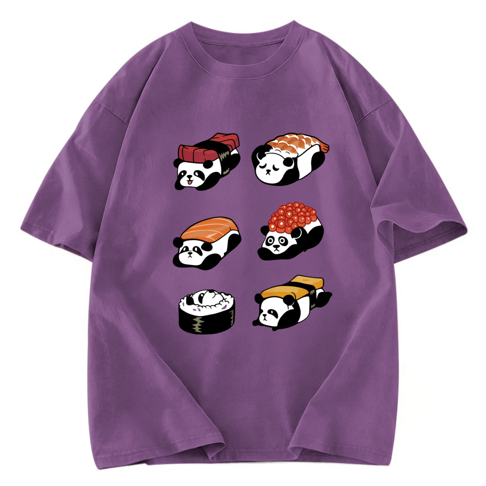 Tokyosol Panda Sushi Washed T Shirt