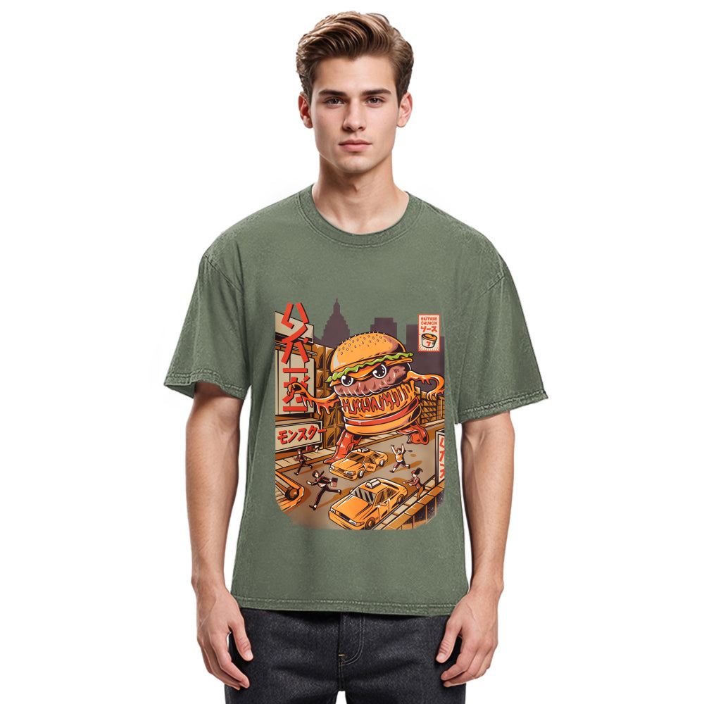 Tokyosol The Great Burger Kaiju Japanese Washed T Shirt