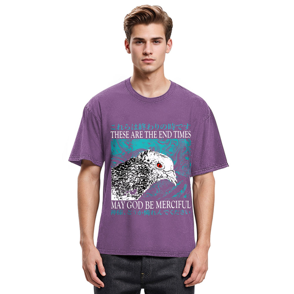 Tokyosol End Times Pigeon Vintage Washed T Shirt