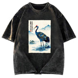 Tokyosol The Graceful Crane Washed T Shirt