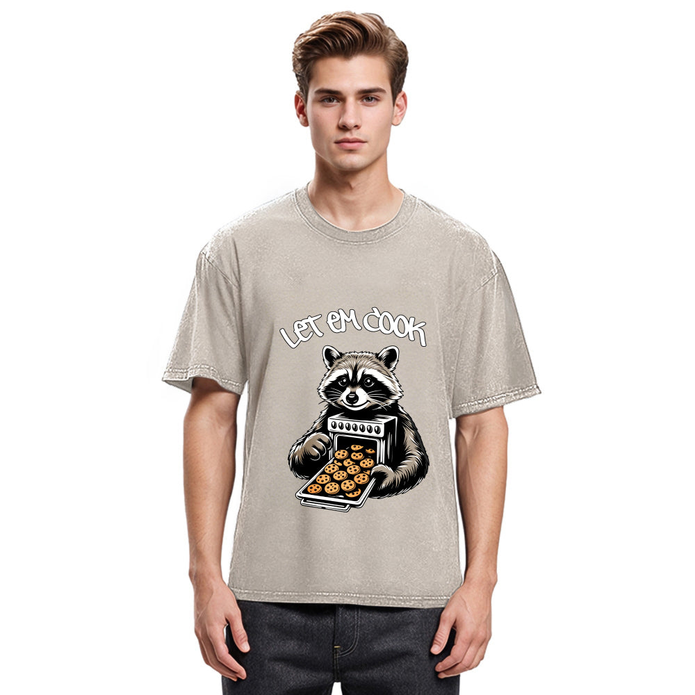 Tokyosol Let Em Cook Raccoon Washed T Shirt
