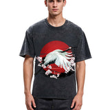 Tokyosol Japanese Crane Tsuru Washed T Shirt