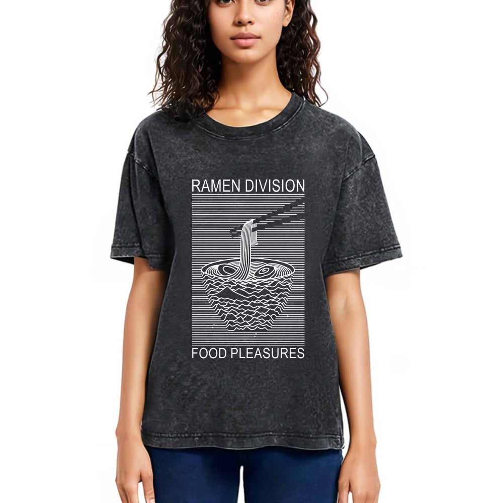 Tokyosol Ramen Division Food Pleasures Washed T Shirt
