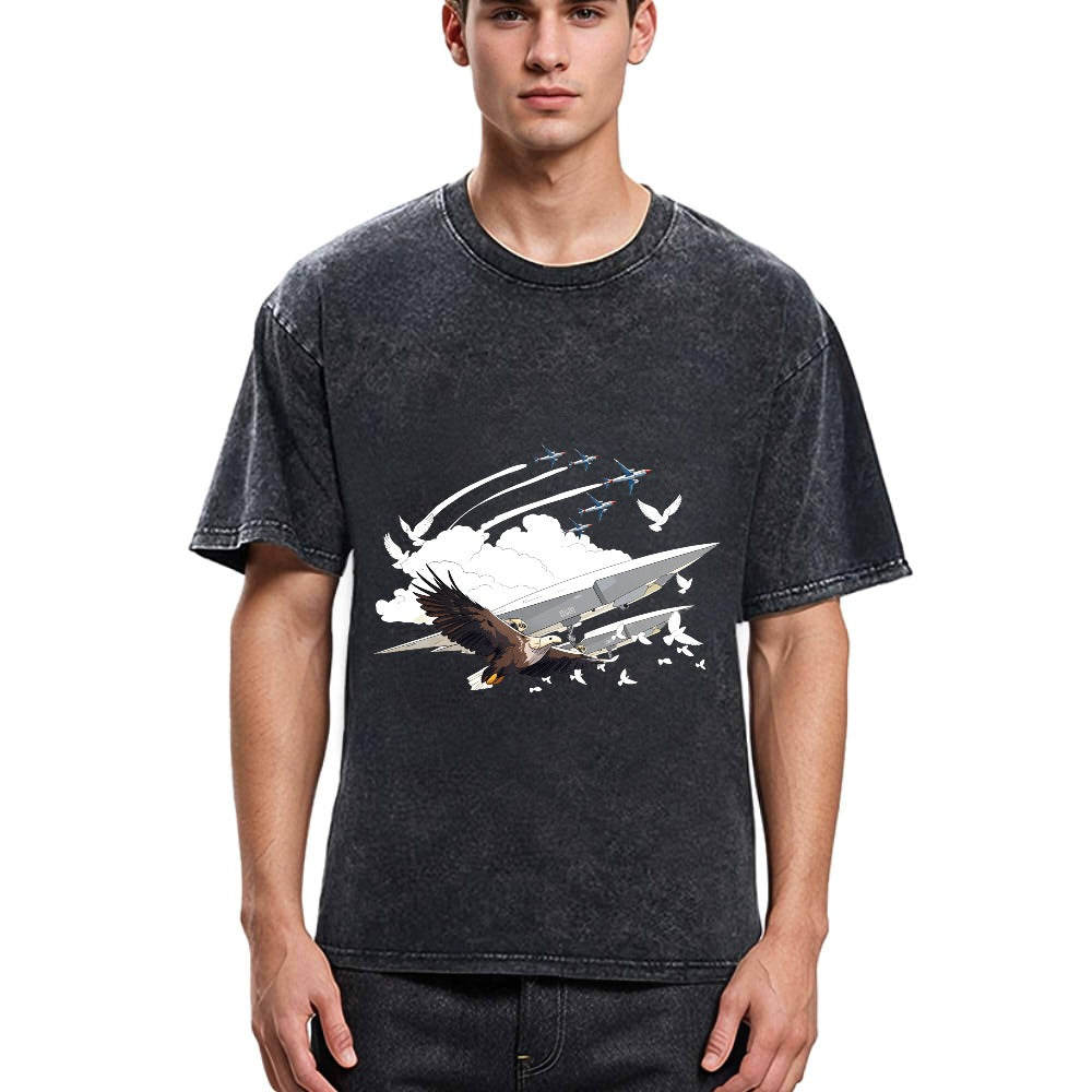 Tokyosol Eagle And Drone Washed T Shirt
