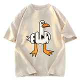 Tokyosol Angry Goose Funny Washed T Shirt