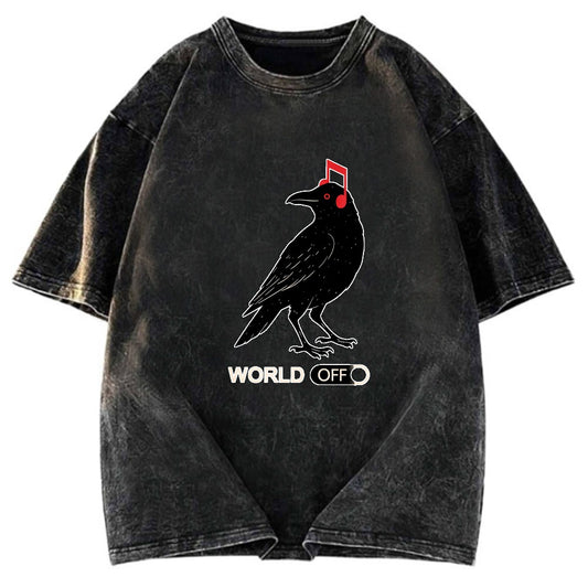 Tokyosol Crow S Music World Washed T Shirt