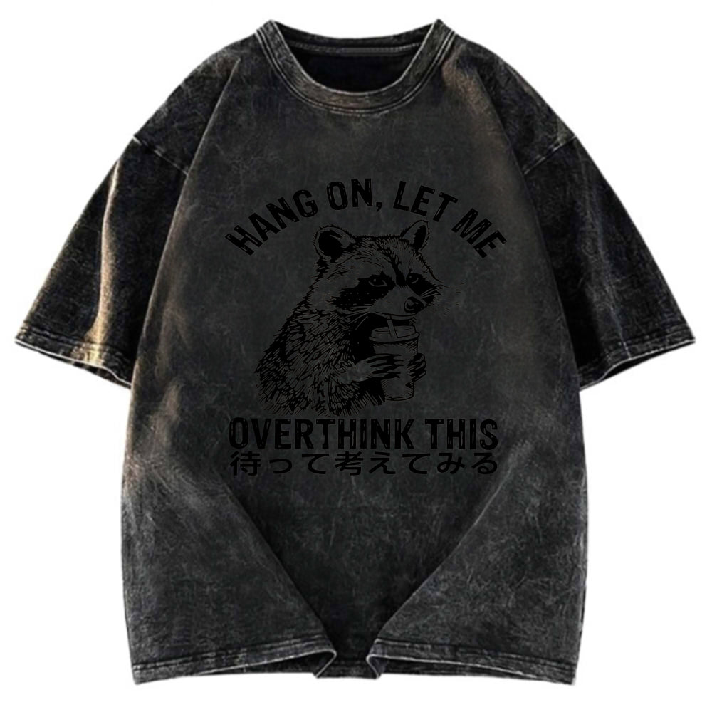 Tokyosol Overthink Raccoon Washed T Shirt