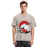 Tokyosol Japanese Crane Tsuru Washed T Shirt