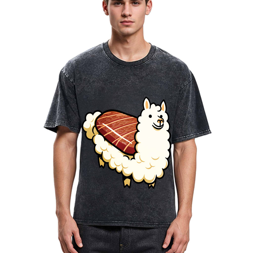 Tokyosol Alpaca Sushi Washed T Shirt