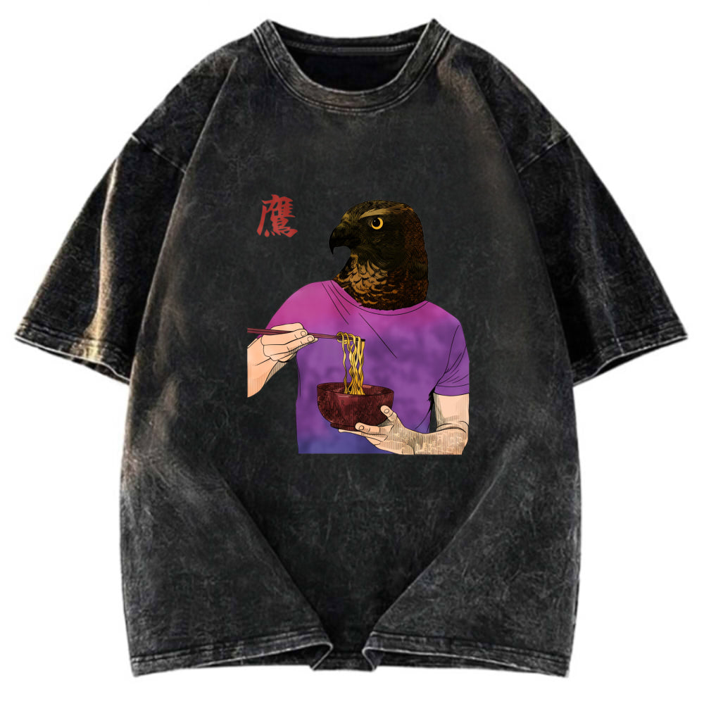 Tokyosol Eagle Eating Ramen Washed T Shirt
