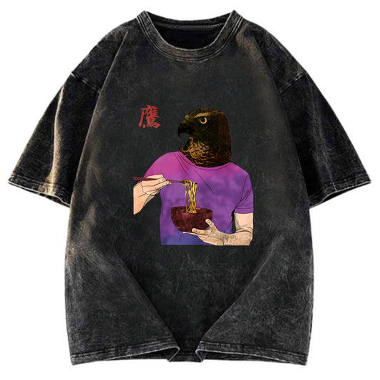 Tokyosol Eagle Eating Ramen Washed T Shirt