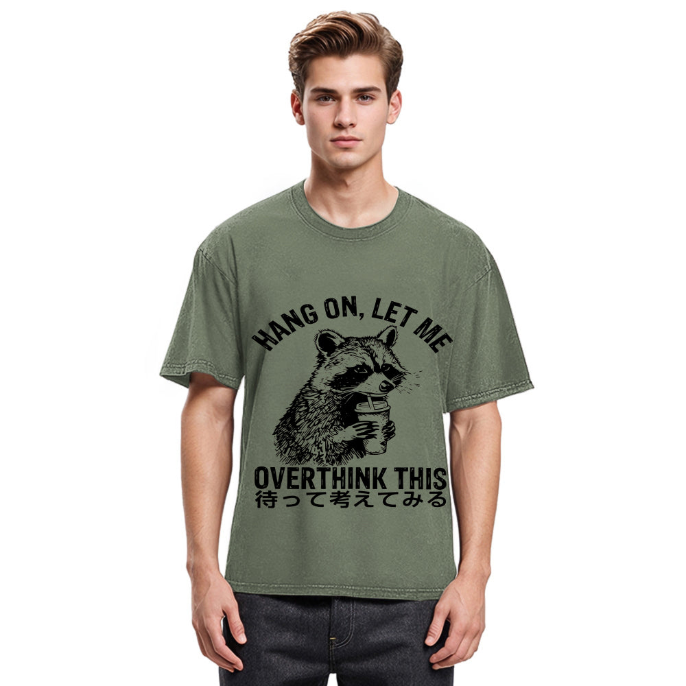 Tokyosol Overthink Raccoon Washed T Shirt