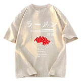 Tokyosol Fugu Ramen Japanese Retro Print Jean T Shirt