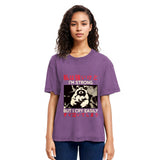 Tokyosol Littlespring I Am Strong Raccoon Washed T Shirt