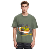 Tokyosol Kawaii Anime Cat Japanese Ramen Washed T Shirt
