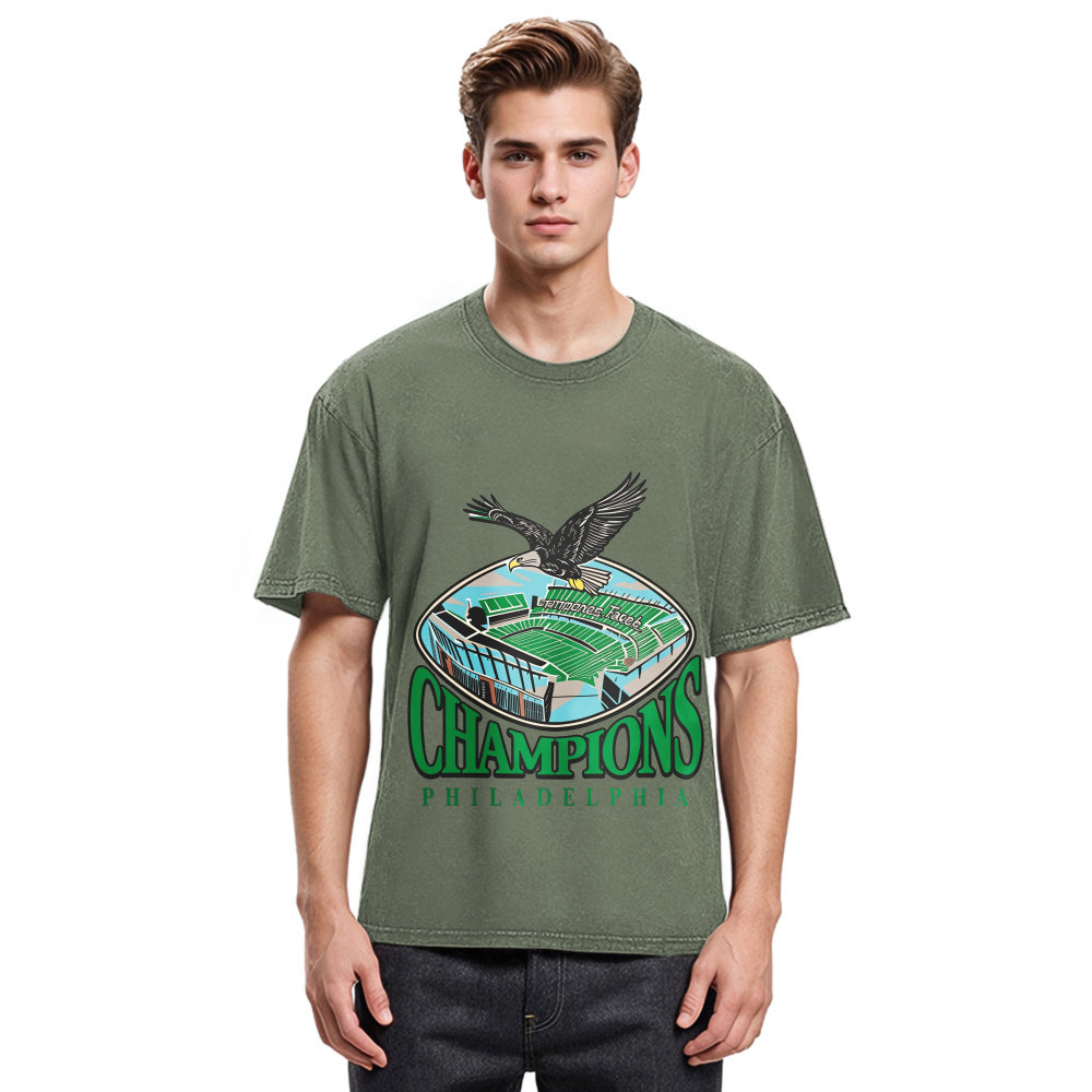 Tokyosol Philadelphia Eagles Champions Washed T Shirt