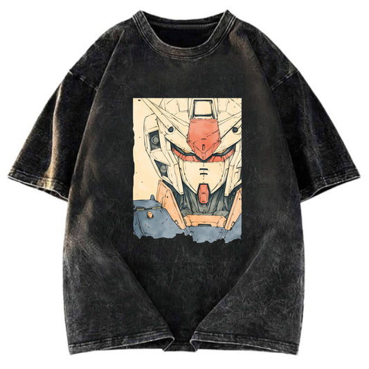 Tokyosol Hand-Drawn Mecha Robot Washed T-Shirt