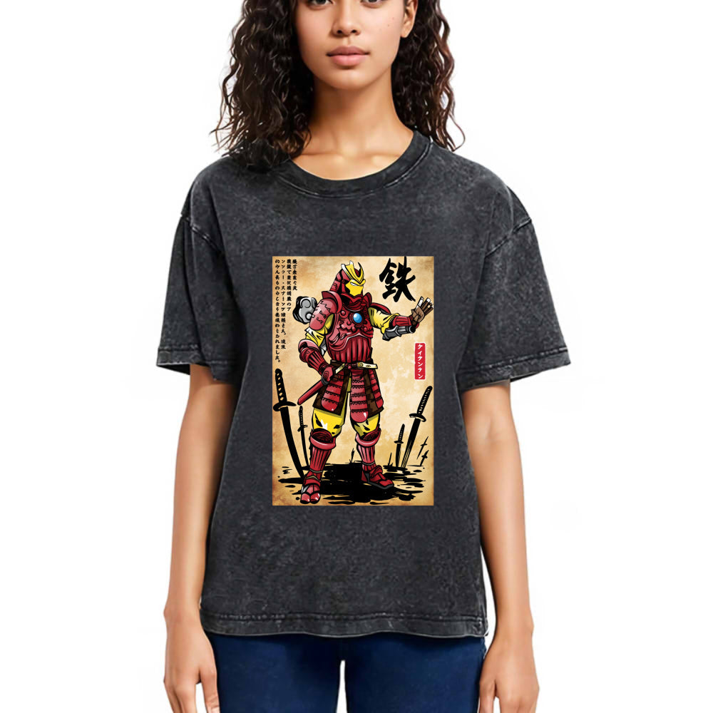 Tokyosol Japanese Iron Samurai Washed T-Shirt