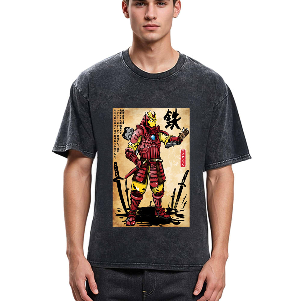 Tokyosol Japanese Iron Samurai Washed T-Shirt