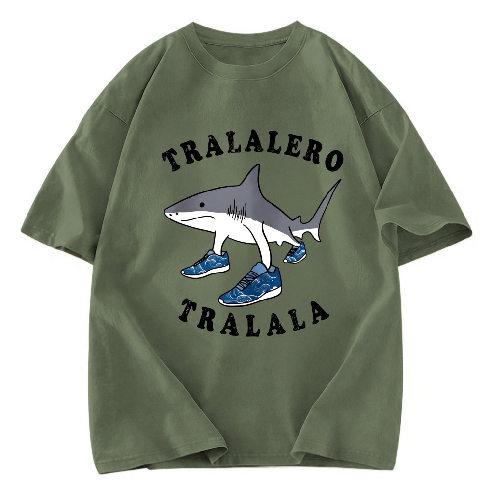 Tokyosol Tralalero Tralala Funny Gradient Washed T-Shirt