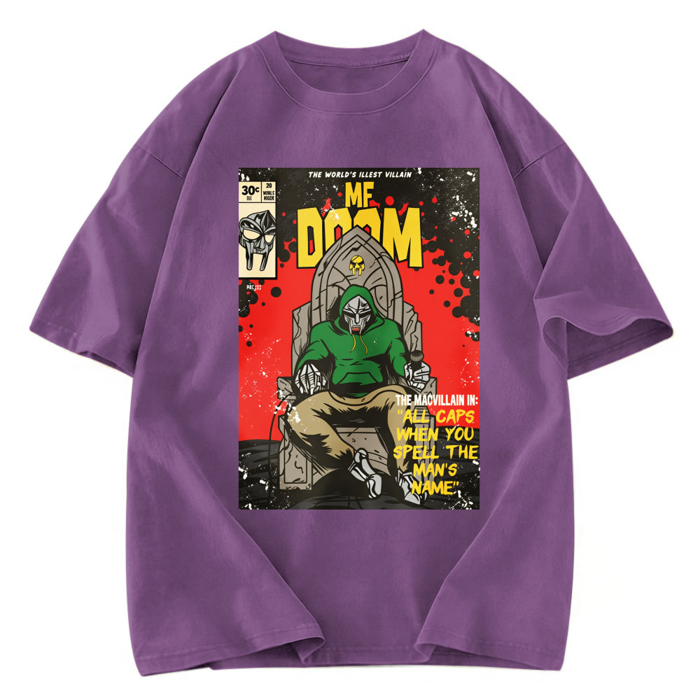 Tokyosol Rapper Doom Hip Hop Gradient Washed T-Shirt