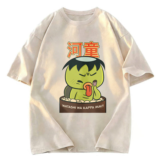 Tokyosol Watashi Wa Kappa Maki Japanese Washed T-Shirt