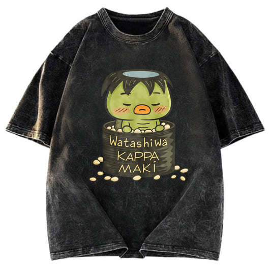 Tokyosol Watashi Wa Kappa Maki Washed T-Shirt