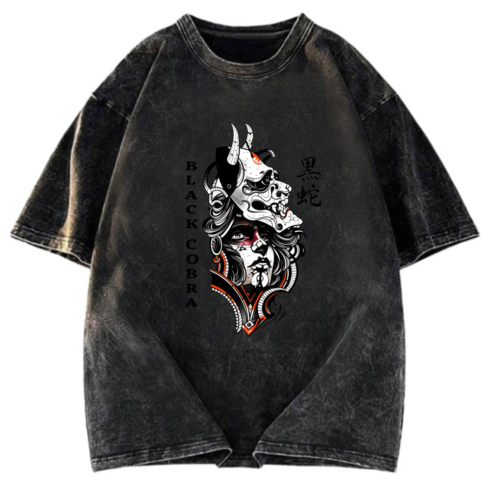 Tokyosol Oni Devil Hannya Mask Vintage Washed T-Shirt