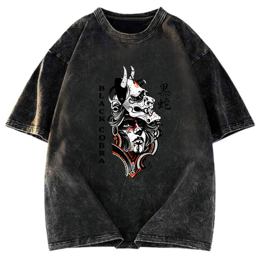 Tokyosol Oni Devil Hannya Mask Vintage Washed T-Shirt