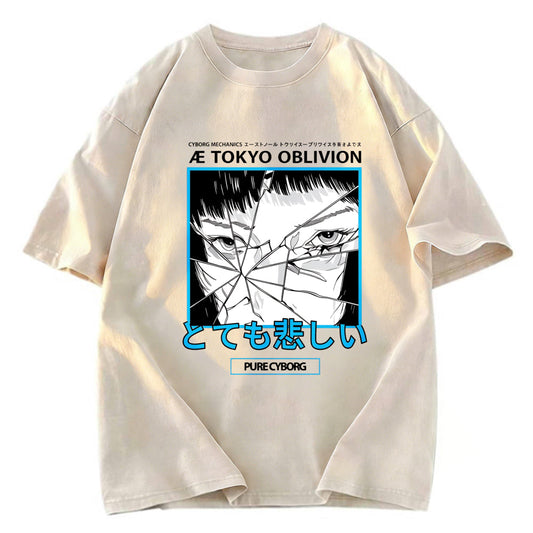 Tokyosol Cyberpunk Dark Fantasy Washed T-Shirt
