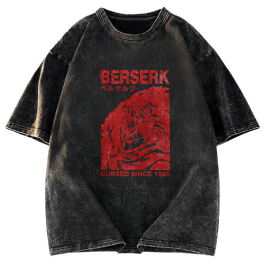 Tokyosol Vintage Berserk Japanese Manga Washed T-Shirt