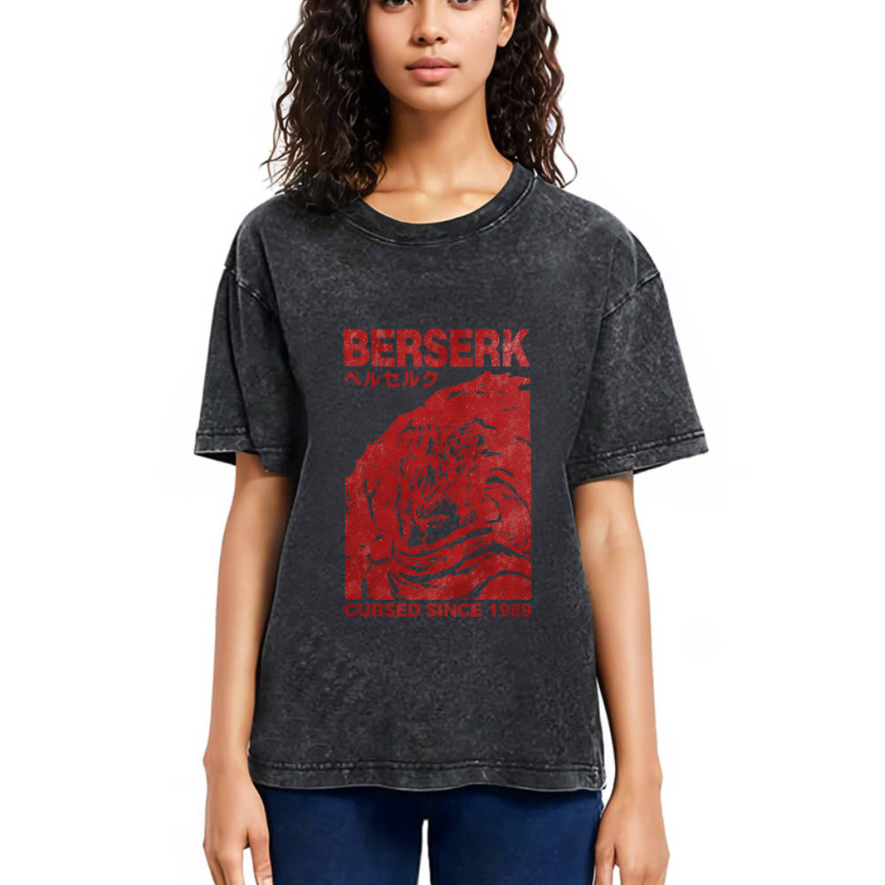 Tokyosol Vintage Berserk Japanese Manga Washed T-Shirt