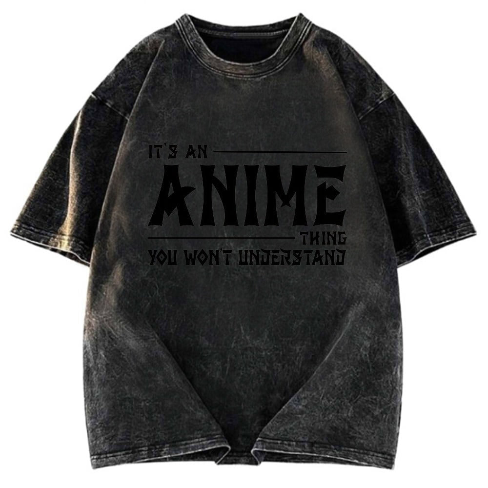 Tokyosol Interesting Anime Things Washed T-Shirt
