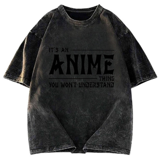 Tokyosol Interesting Anime Things Washed T-Shirt